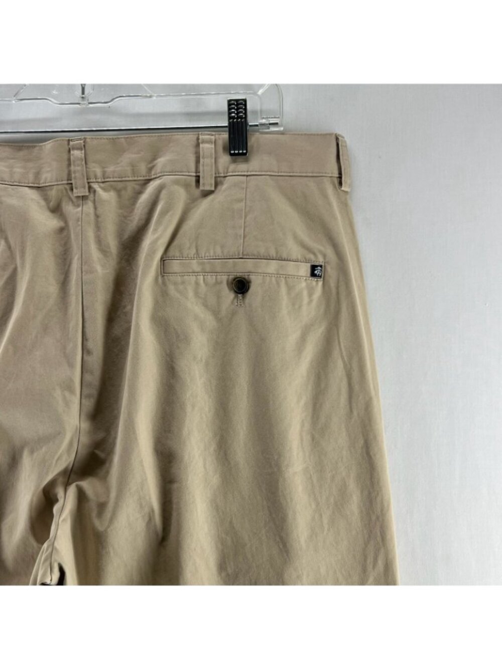 Brooks Brothers 346 Chino Pants Mens 36x32 Cotton Twill Pleated Cuffed Hem Beige - Picture 9 of 12